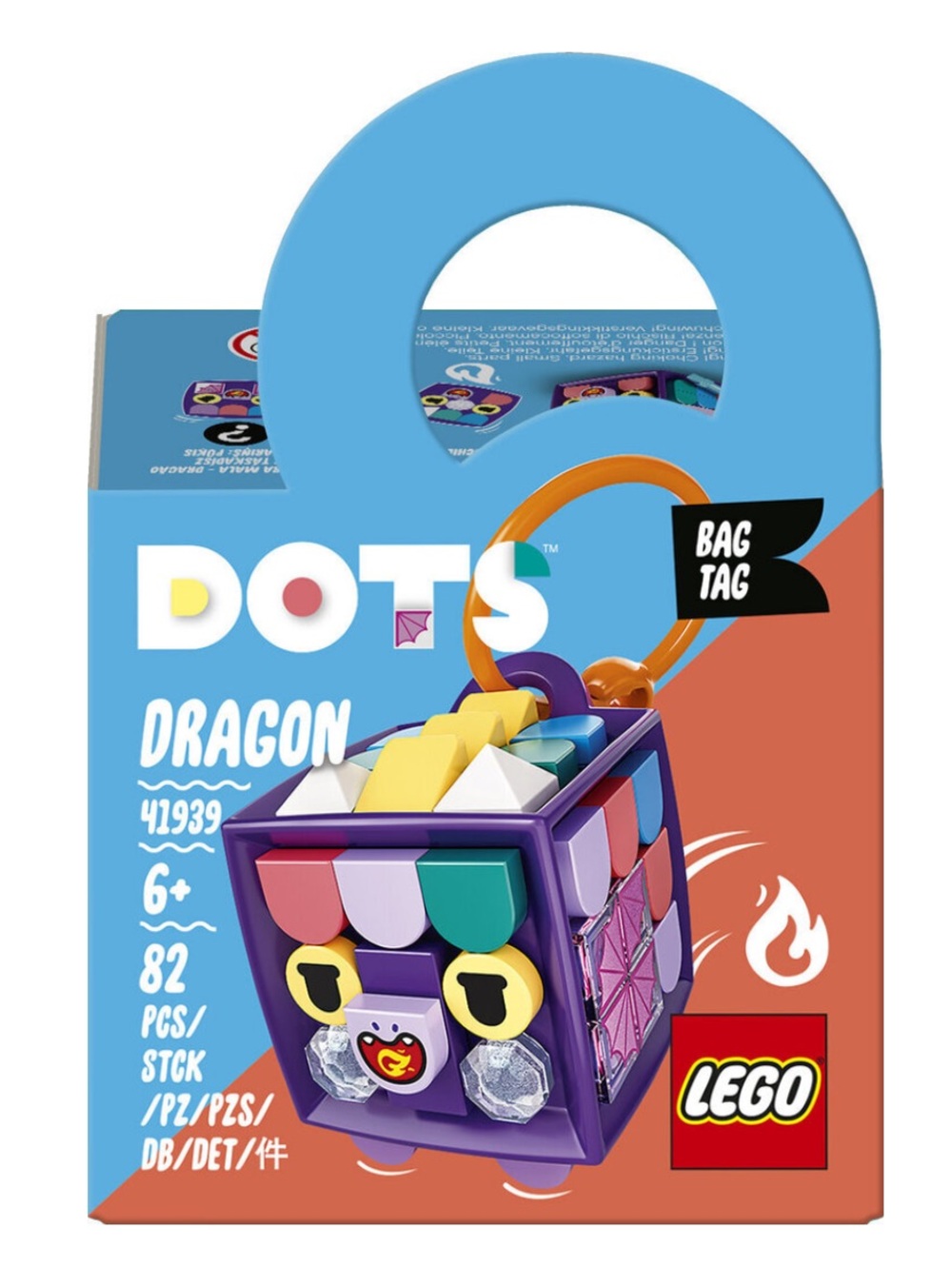Lego Dots Dragon Bag Tag, 41939, DIY Craft